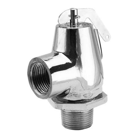 Allpoints Allpoints 56-1013 10 PSI Chrome Steam Safety Relief Valve - 3/4" NPT, 383 lb./Hour 561013